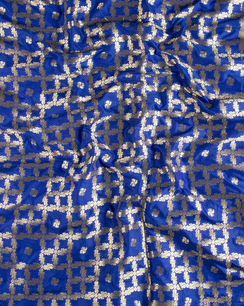 Zari Jacquard Pure Taffeta Silk Fabric