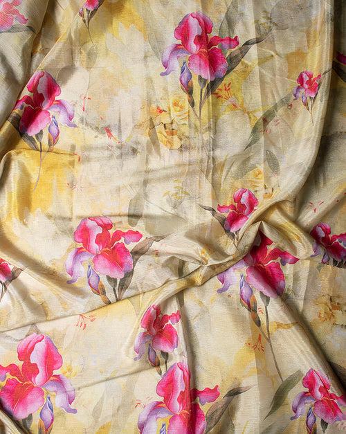 Floral Digital Print Chiffon Scarf