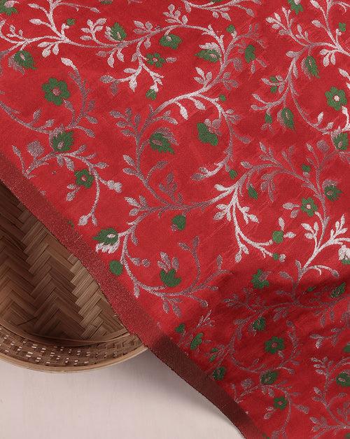 Zari Jacquard Pure Taffeta Silk Fabric