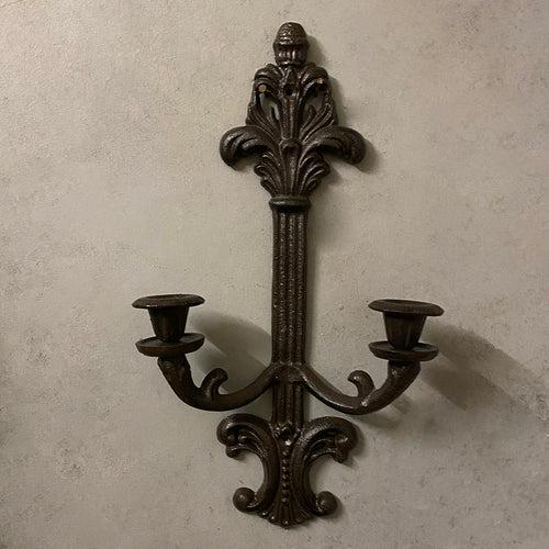 Wrought Iron Wall  Candle Holder