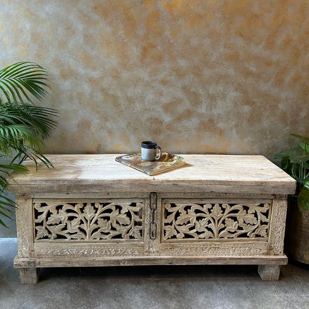 Swara Carved Blanket Box