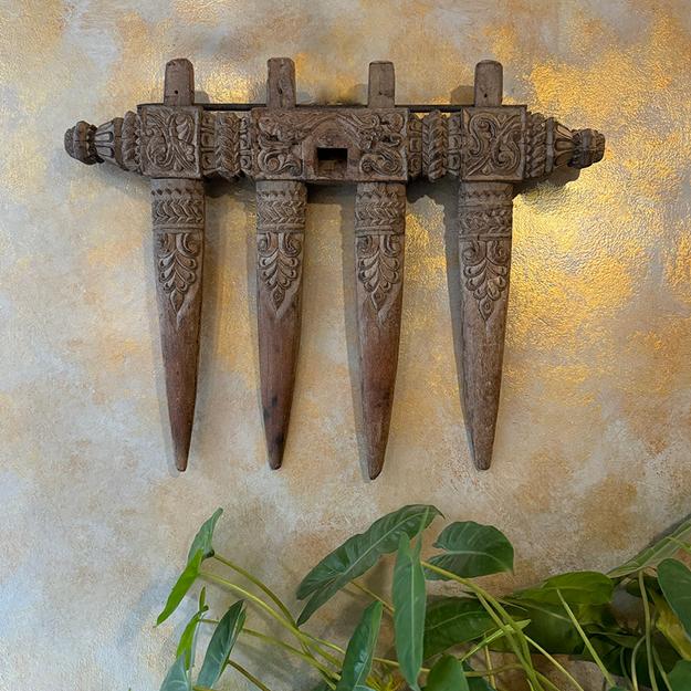 Antique Carved Dagger Panel