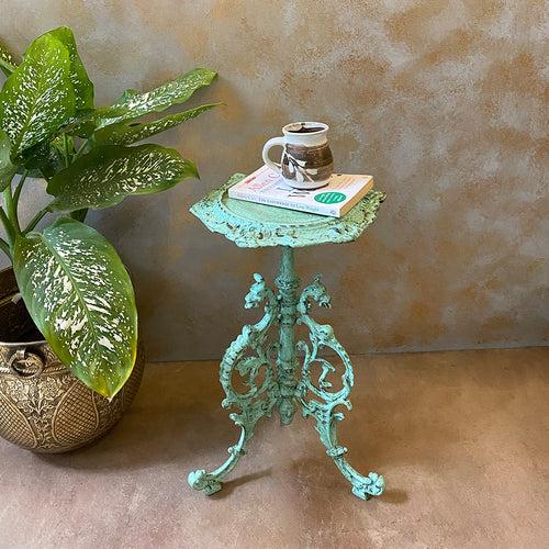 patina garden table