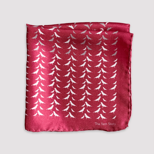 Pink Dove Pocket Square