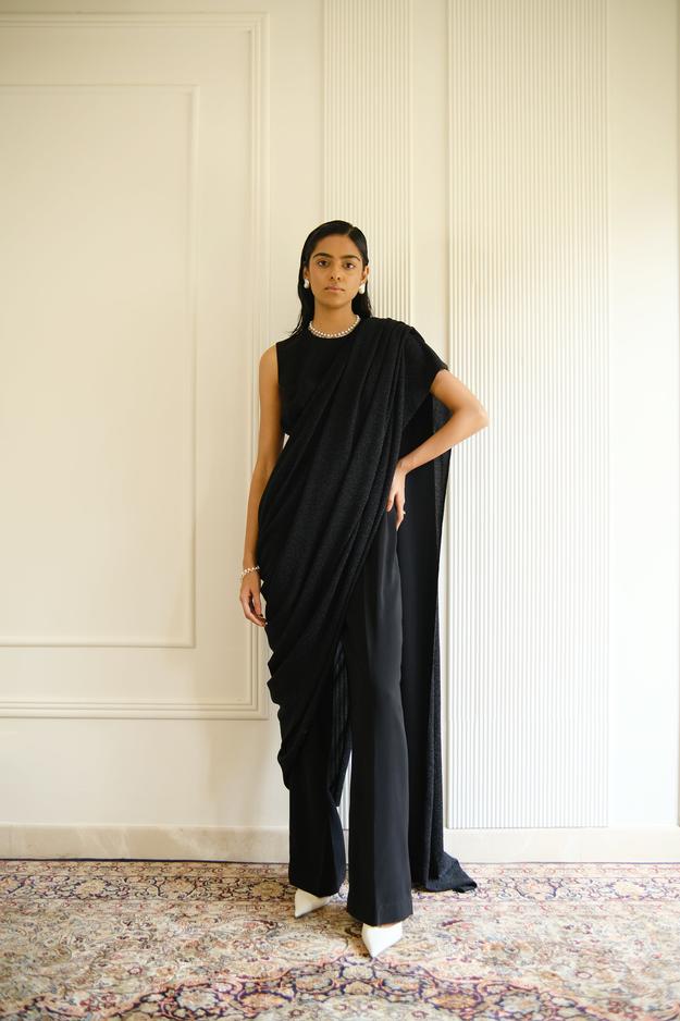 SPARKLING SKY JUMPSUIT SARI [ BLACK ]