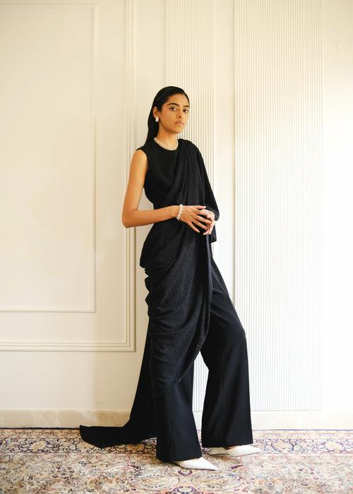 SPARKLING SKY JUMPSUIT SARI [ BLACK ]