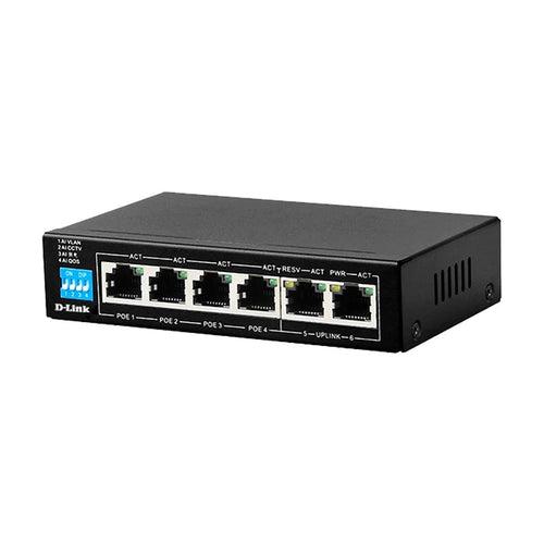 D-Link 6-Port 10/100 Long Range PoE+ Surveillance Switch DES-F1006P-E