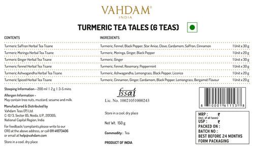 Turmeric Tea Tales Gift Set, 6 Teas