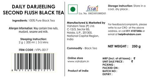 Daily Darjeeling Black Tea, 250 gm