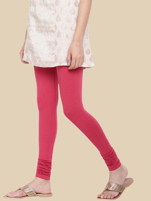 Churidar Leggings-Dark Pink