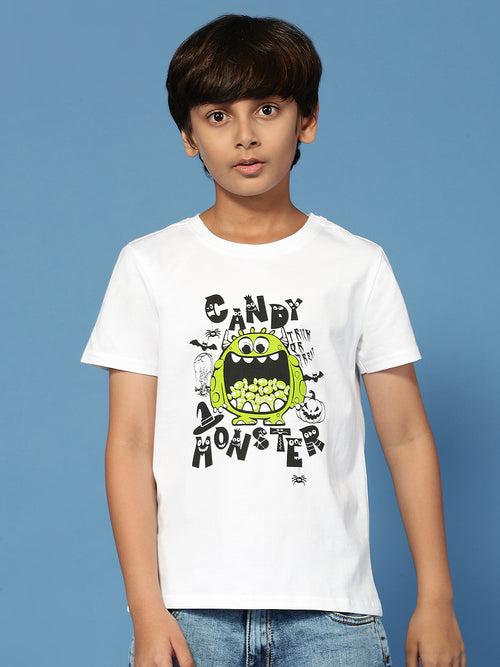 PIPIN Boys Printed T-Shirt White