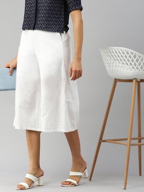 Women Culottes White