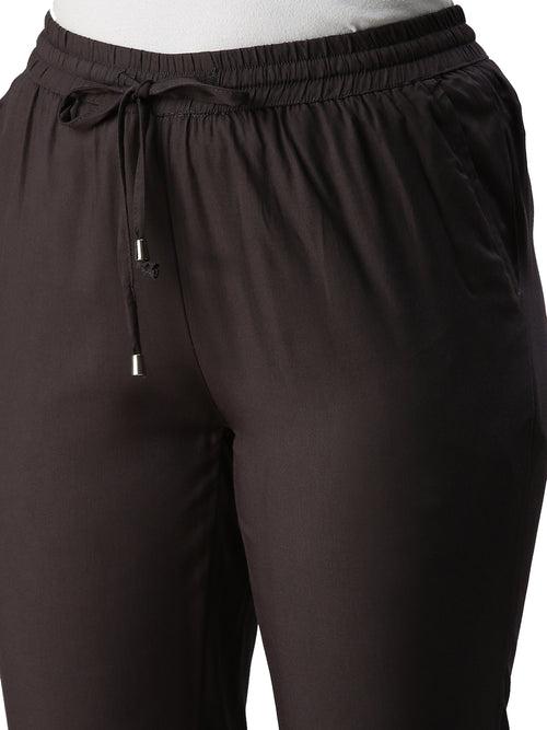 Women's Straight Pant Dark Grey