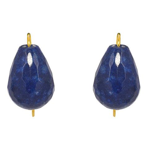 Bold Midnight Blue Agate Beauty Earrings