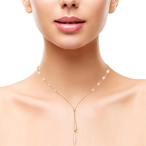 Spirit Y-Shaped Pink Freshwater Pearl Necklace