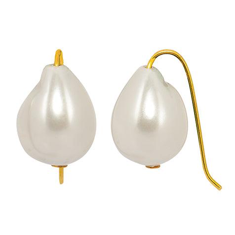 Sparkler White Shell Pearl Earrings