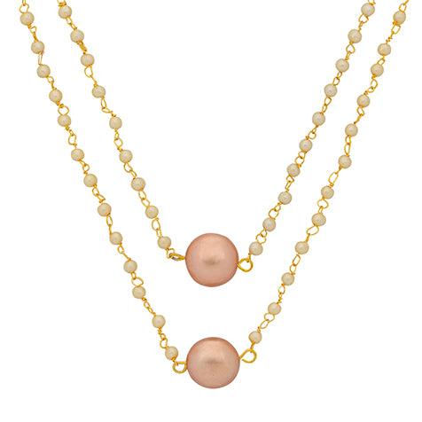 Sterling Golden Shell Pearl Necklace