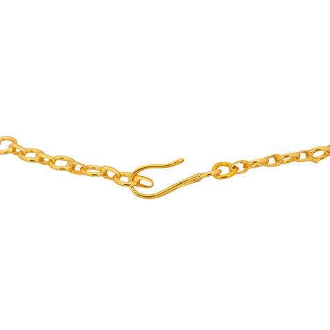 Evergreen Classic Gold Pearl and Ruby Chain Choker