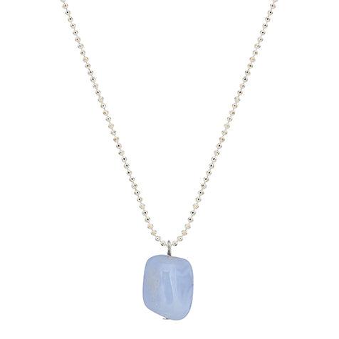 Healing Blue Lace Agate Pendant Layered Chains