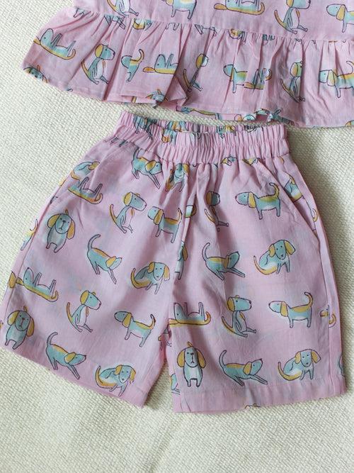 KIDS DOG DOODLE TOP & SHORTS SET