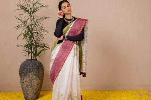 ANURAAG PHOOL Chanderi Saree