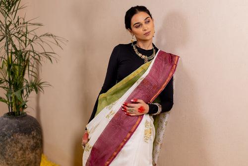 ANURAAG PHOOL Chanderi Saree