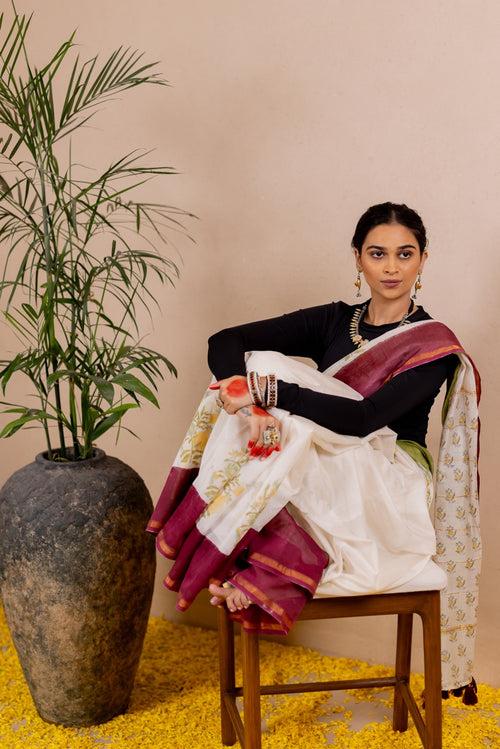 ANURAAG PHOOL Chanderi Saree