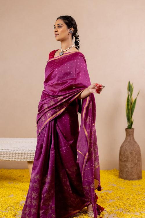 TITLI RAAS Chanderi Saree