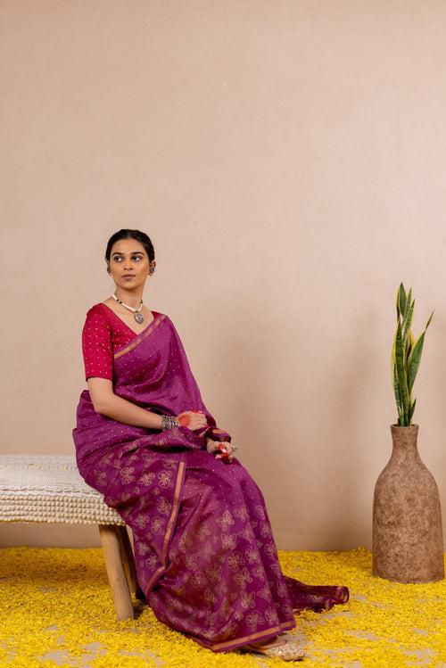 TITLI RAAS Chanderi Saree