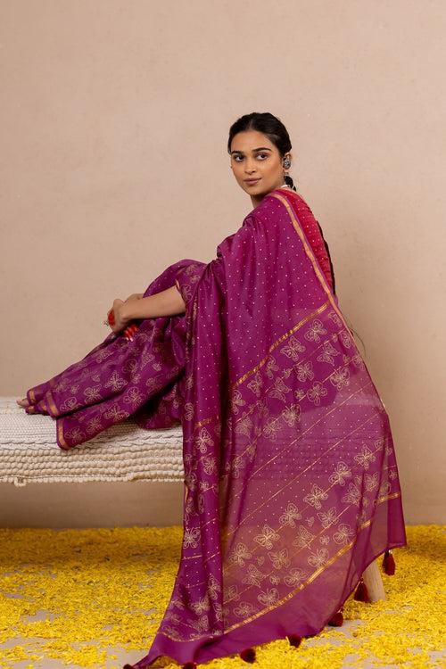 TITLI RAAS Chanderi Saree