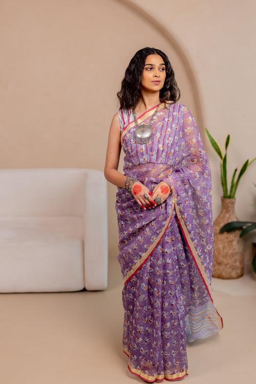 PAKHI LEHER Kota Doria Saree