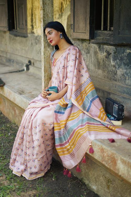 BIRDS OF PARADISE - Chanderi Saree