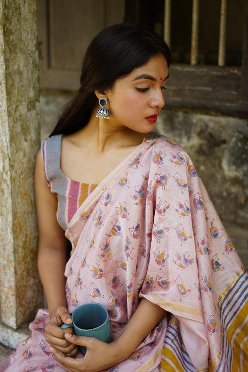 BIRDS OF PARADISE - Chanderi Saree