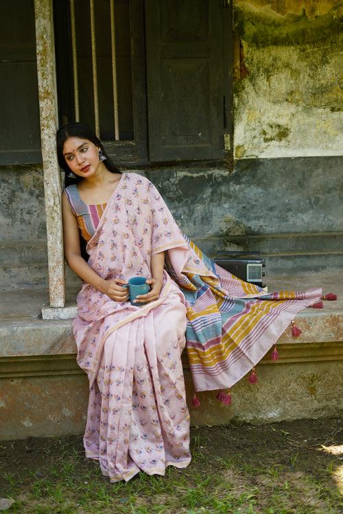 BIRDS OF PARADISE - Chanderi Saree