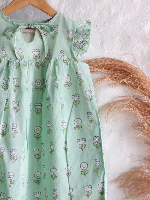 Minty Flower Dress