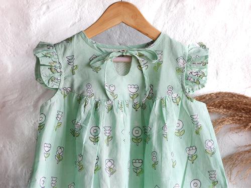 Minty Flower Dress