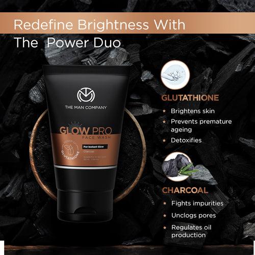 Glow Pro Face Wash | Glutathione and Charcoal (100ml)