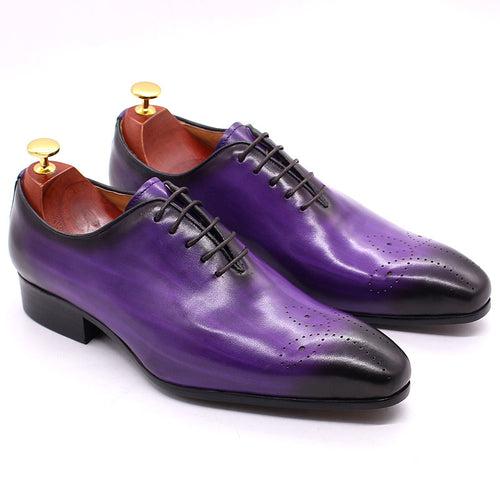 Leather Shoes Men's Hand-Rub Color Genuine Leather Men's Shoes Pointed Toe Business Men's Leather Shoes Cross-Border Supply Men's Shoe