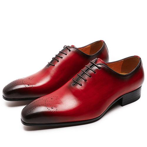 Leather Shoes Men's Hand-Rub Color Genuine Leather Men's Shoes Pointed Toe Business Men's Leather Shoes Cross-Border Supply Men's Shoe