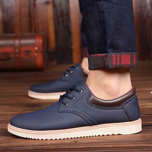 Work waterproof non-slip large leather shoes men's work shoes casual shoes Korean style men's shoes spring trendy shoes