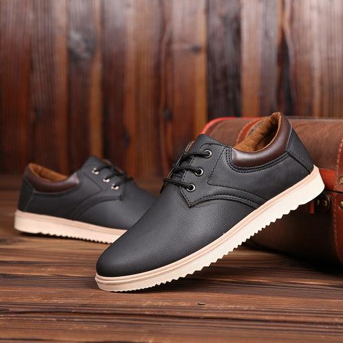 Work waterproof non-slip large leather shoes men's work shoes casual shoes Korean style men's shoes spring trendy shoes