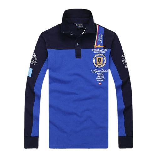 male long-sleeved polo shirt