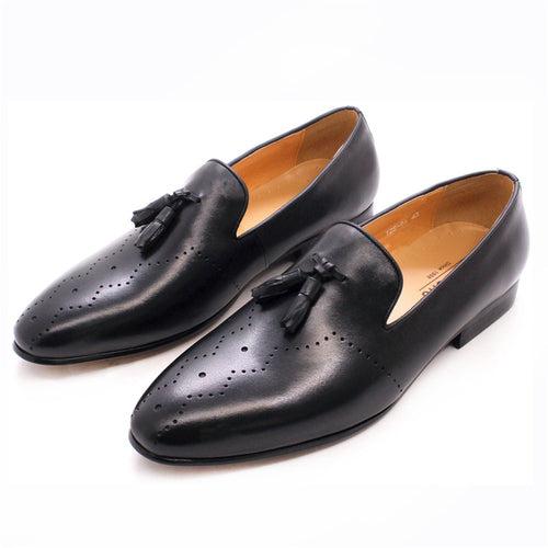 Large Size 2021 Cross-Border E-Commerce Hot Selling Product Genuine Leather Men's Casual Shoes Tassel Loafers Fashion Men's Shoes Cowhide