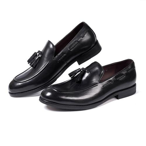 New Tassel Loafers Men's Genuine Leather Pointed Slip-on Men's Shoes Business Casual Leather Shoes Men's Dress Shoes