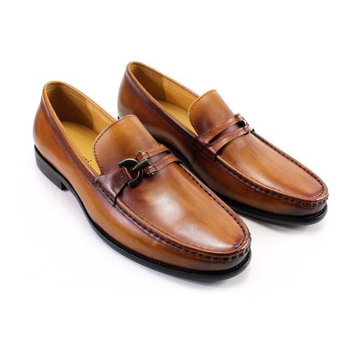 Loafers Men's Leather round Head Slip-on Rubber Wear-Resistant Outsole Leather Shoes Men's Business Casual Men's Shoes Cross-Border