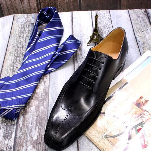 European and American Business Leather Shoes Men's 2021 New First Layer Cowhide Horse Fur Handmade Men's Shoes Fashion Square Toe Casual Pumps