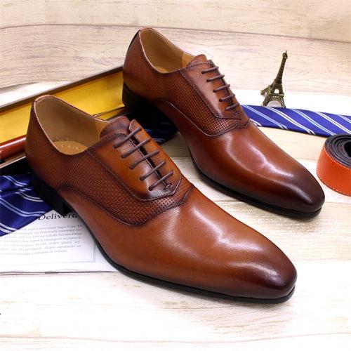 Men's Leather Shoes Wholesale Factory Direct Wholesale Cross-Border Supply Business Formal Men's Shoes Pointed plus Size Oxford Shoes