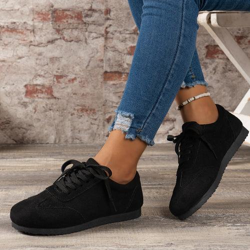 European standing shoes women's shoes 2024 autumn and winter new flat platform platform large size sports and casual shoes