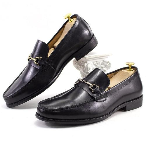 2023 Loafers Men's Leather Handmade Leather Shoes Classic Horse Shackle Brown Black Slip-on Lofter Men's Shoes