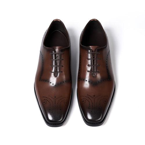 Men's Shoes 2023 New Fashion Business Casual Leather Shoes British Style Cowhide Brogue Retro Oxfords Men's